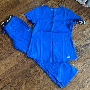 Womens small BLUE Greys Anatomy scrubs by BARCO